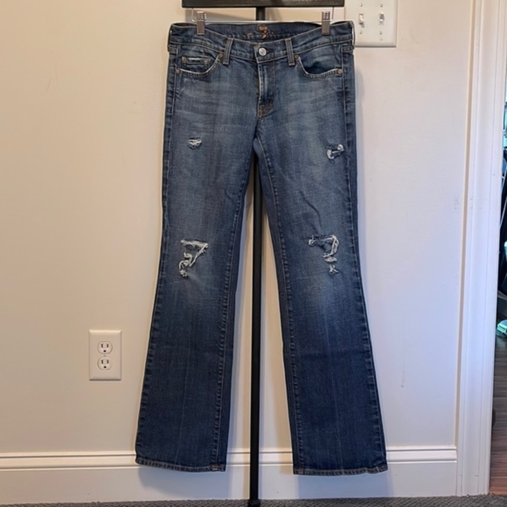 7 For All Mankind Womens original bootcut with distressing.